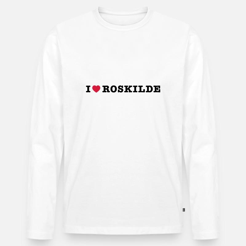 mp_i_love_roskilde - Männer Premium Bio Langarmshirt - Weiß