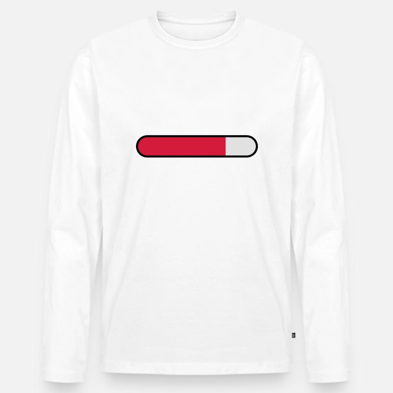ladebalken leer - Männer Premium Bio Langarmshirt - Weiß