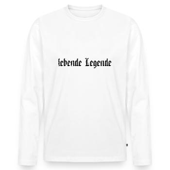 légende vivante - T-shirt manches longues Premium bio Homme - blanc - Devant - Nico (187cm)