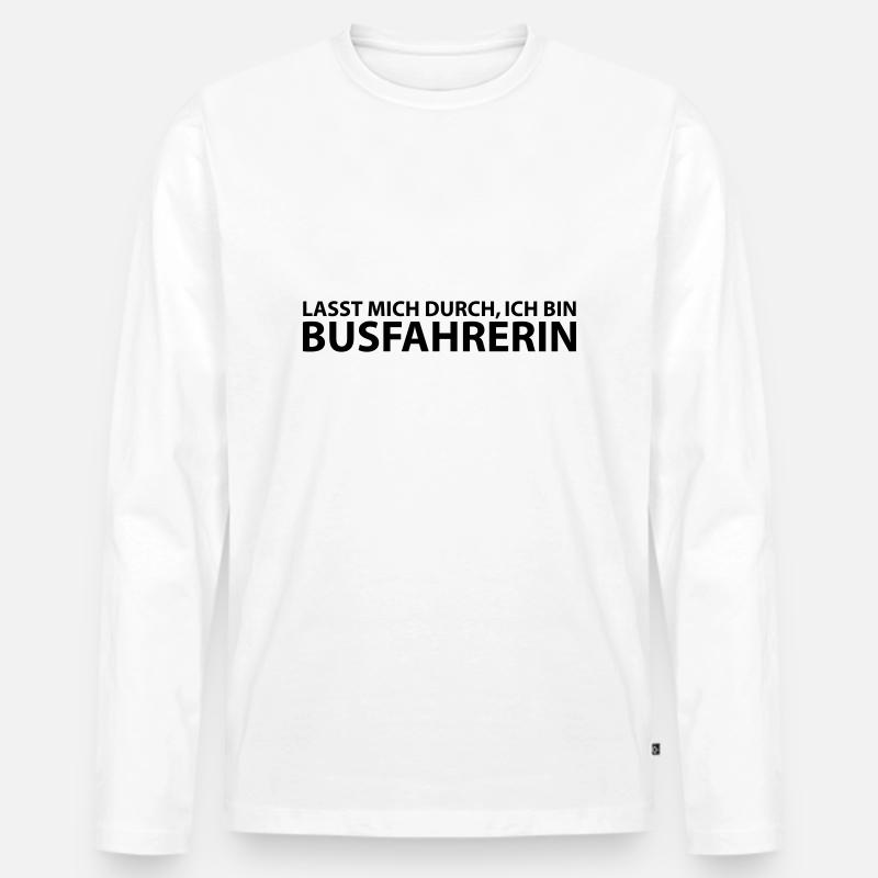busfahrerin - Männer Premium Bio Langarmshirt - Weiß