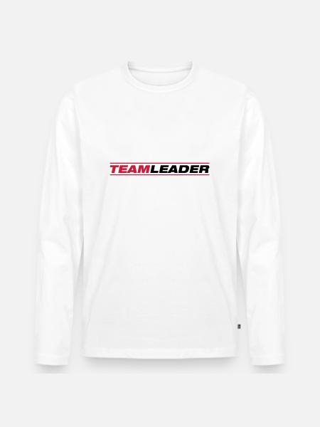 team_leader_tu2 - Men's Premium Organic Long Sleeve Shirt - white