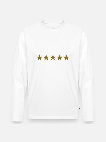stars - T-shirt manches longues Premium bio Homme - blanc