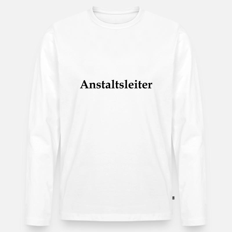 Anstaltsleiter - Männer Premium Bio Langarmshirt - Weiß