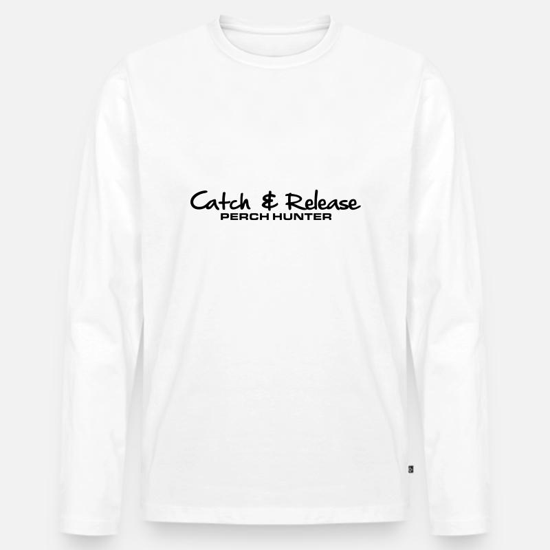 C&R Perch Hunter - Männer Premium Bio Langarmshirt - Weiß