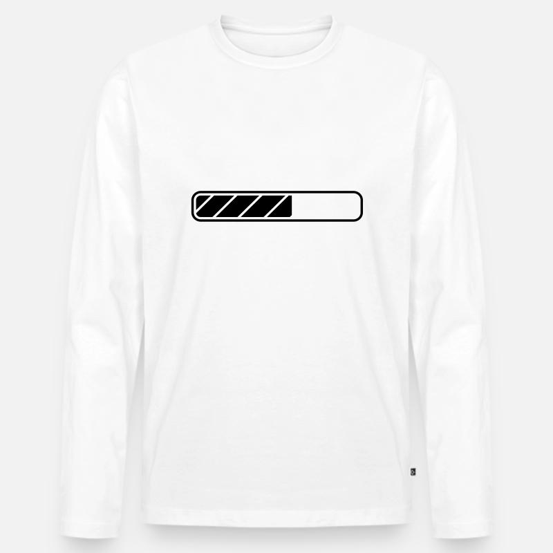 loading__1_f1 - Männer Premium Bio Langarmshirt - Weiß