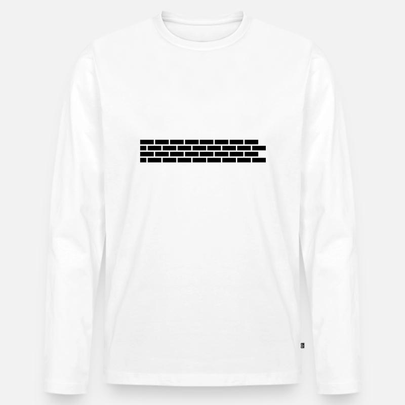 mauer__f1 - Männer Premium Bio Langarmshirt - Weiß