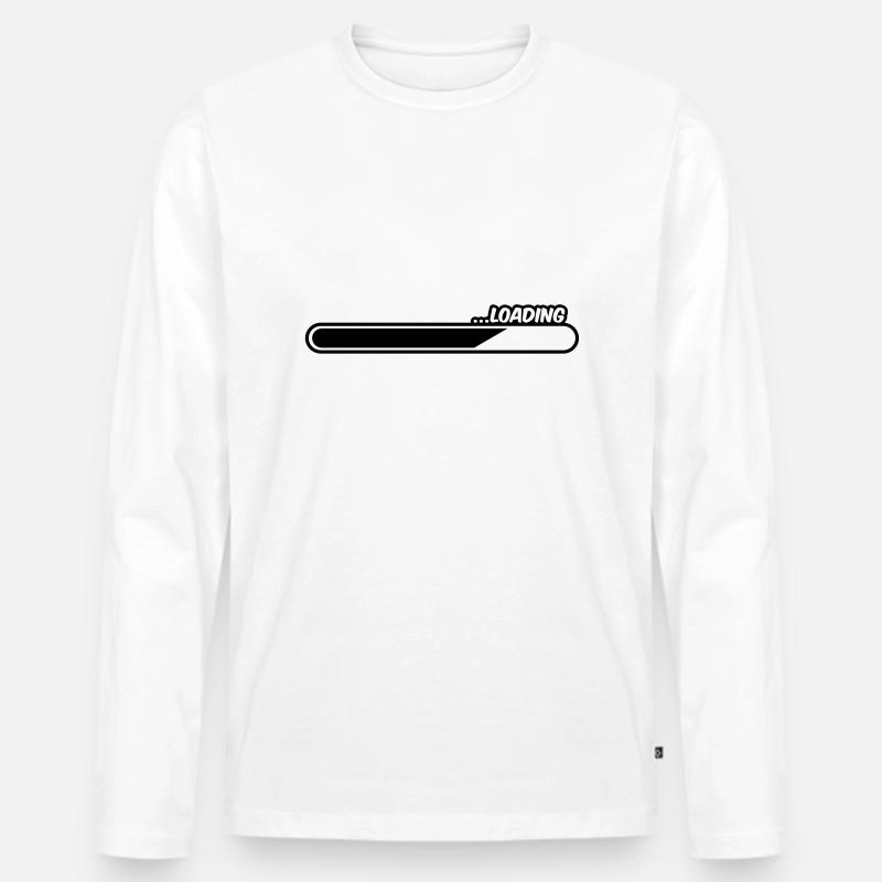 loading_ay1 - Männer Premium Bio Langarmshirt - Weiß