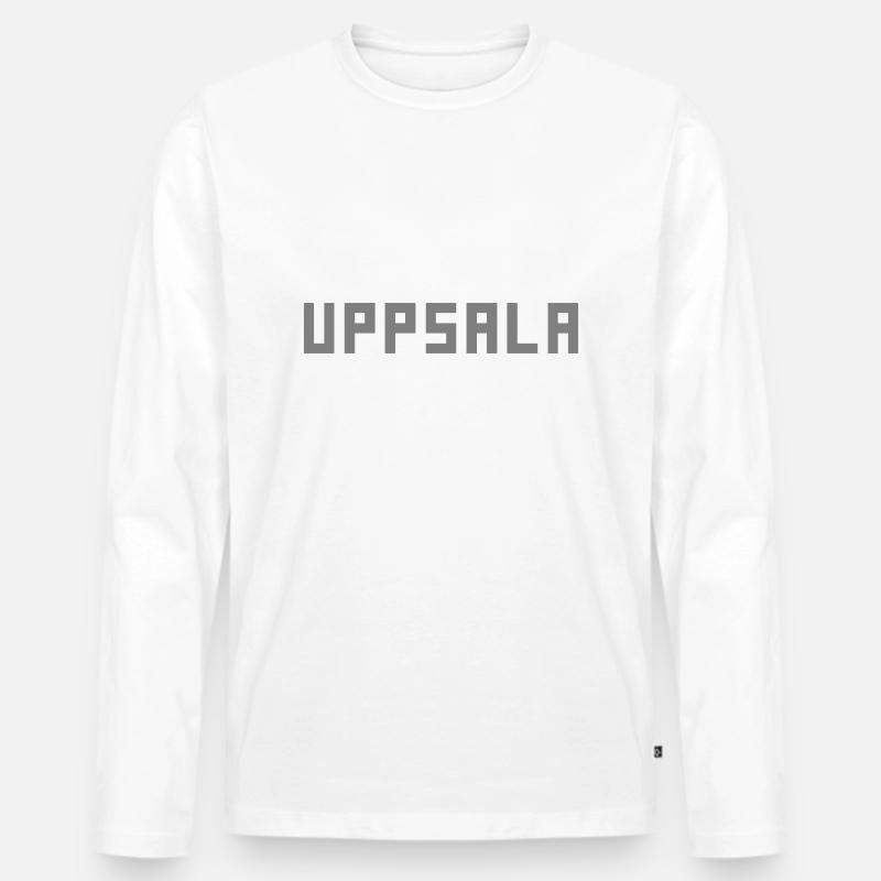 Uppsala - Männer Premium Bio Langarmshirt - Weiß