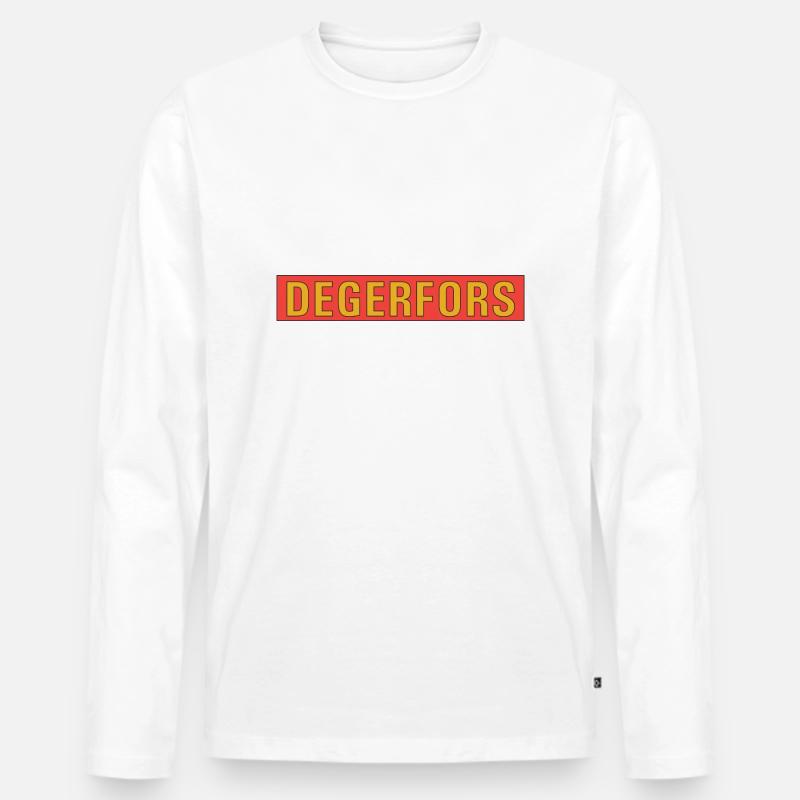 Degerfors - Männer Premium Bio Langarmshirt - Weiß