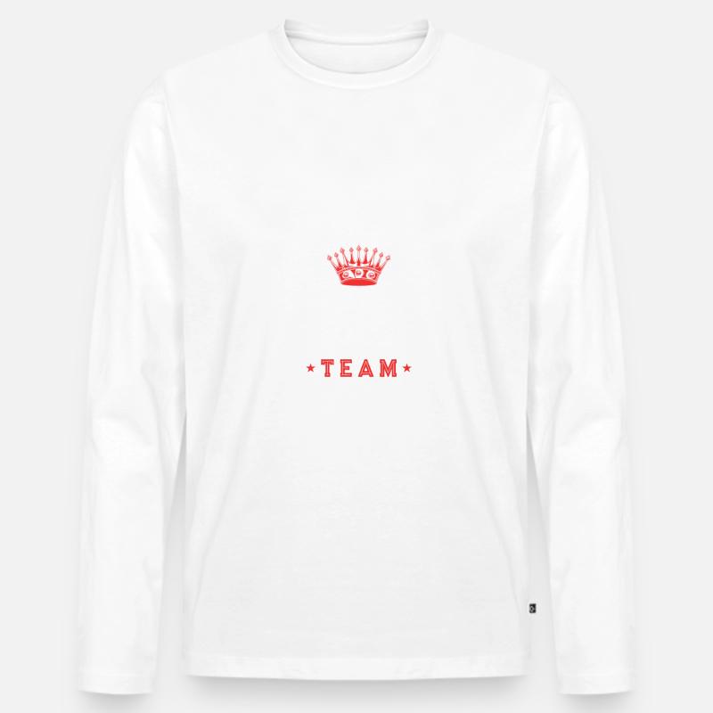 Dancing Team - Männer Premium Bio Langarmshirt - Weiß