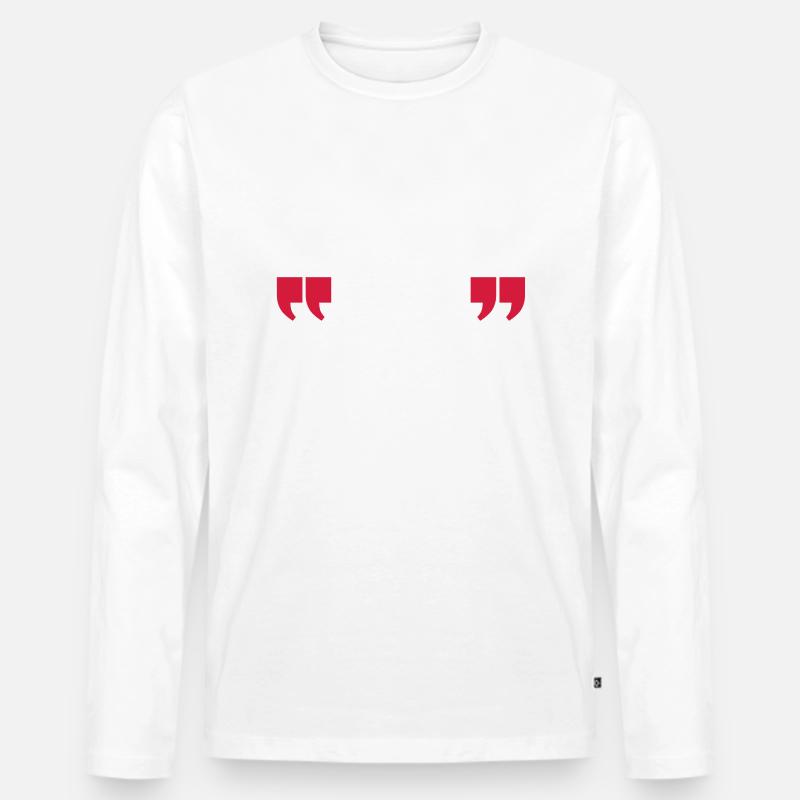 quotes quotation - Männer Premium Bio Langarmshirt - Weiß
