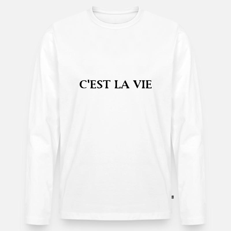 Coole Sprüche - Männer Premium Bio Langarmshirt - Weiß