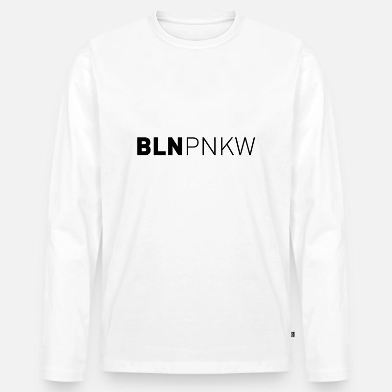 Berlin Pankow - Männer Premium Bio Langarmshirt - Weiß