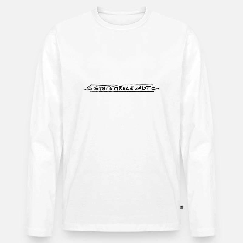 systemrelevant - Männer Premium Bio Langarmshirt - Weiß