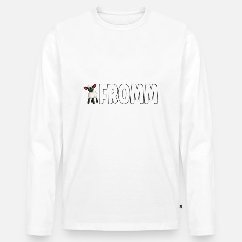 Lammfromm - Du bist unschuldig. IMMER! - Männer Premium Bio Langarmshirt - Weiß