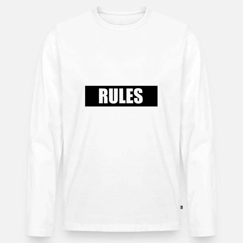 rules - Männer Premium Bio Langarmshirt - Weiß