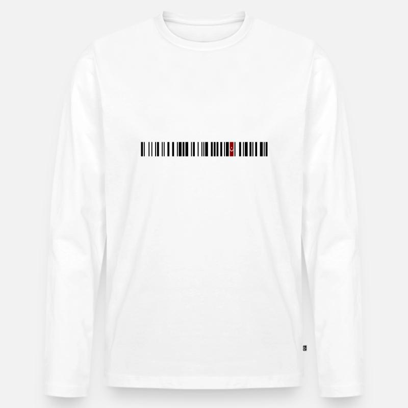 Bartın - Männer Premium Bio Langarmshirt - Weiß