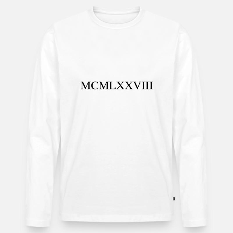 1978 - Männer Premium Bio Langarmshirt - Weiß