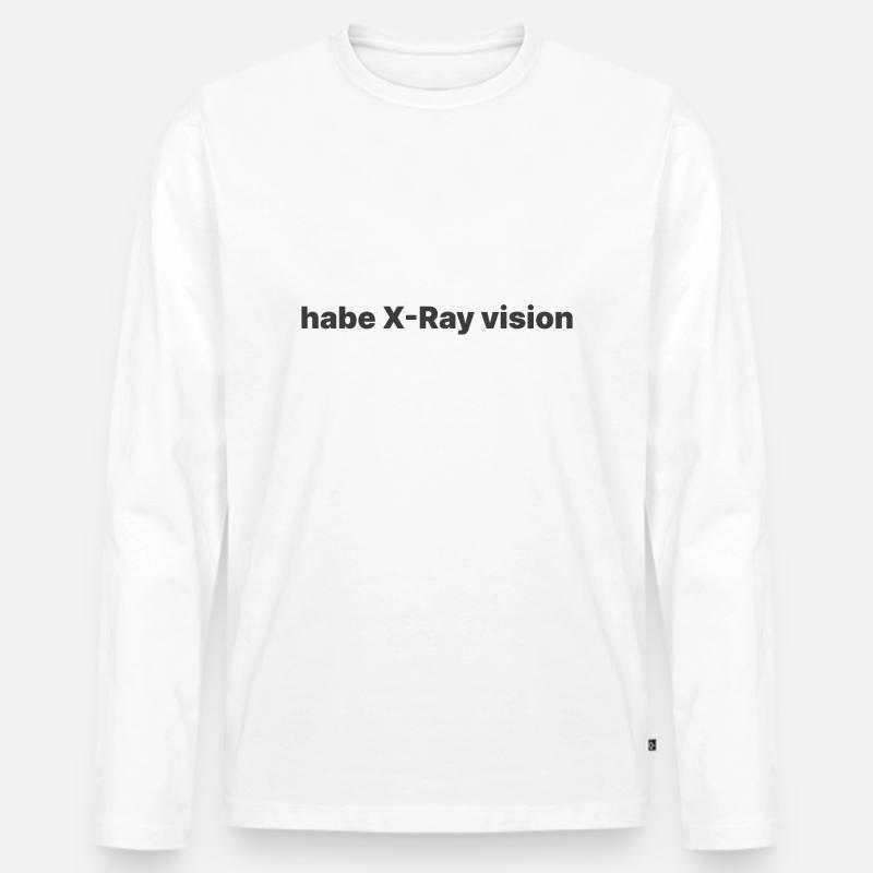 habe X Ray vision - Männer Premium Bio Langarmshirt - Weiß