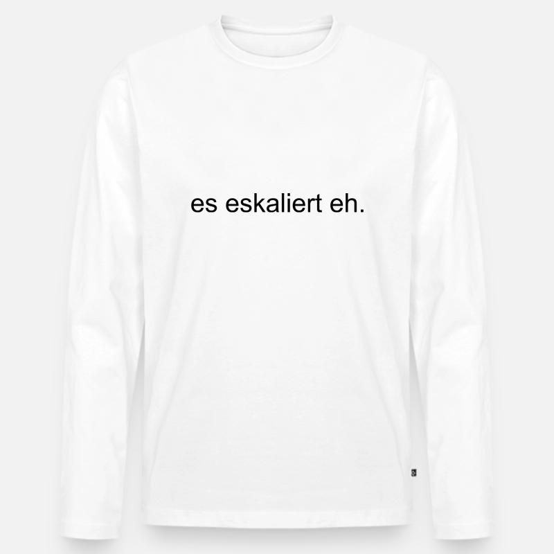 ES Eskaliert Eh - Männer Premium Bio Langarmshirt - Weiß