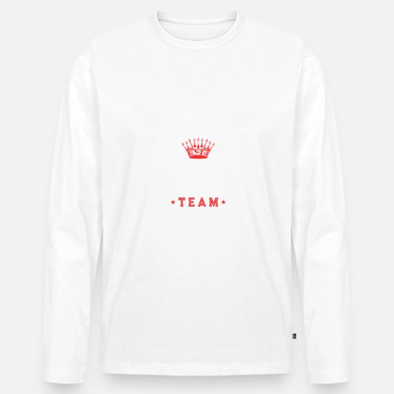 Drinking Team - Männer Premium Bio Langarmshirt - Weiß