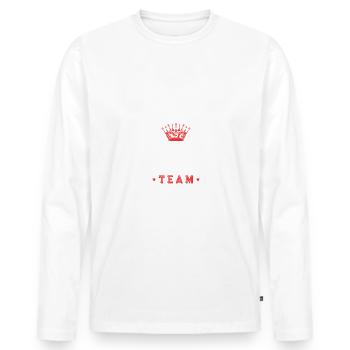Équipe de bowling - T-shirt manches longues Premium bio Homme - blanc - Devant - Nico (187cm)