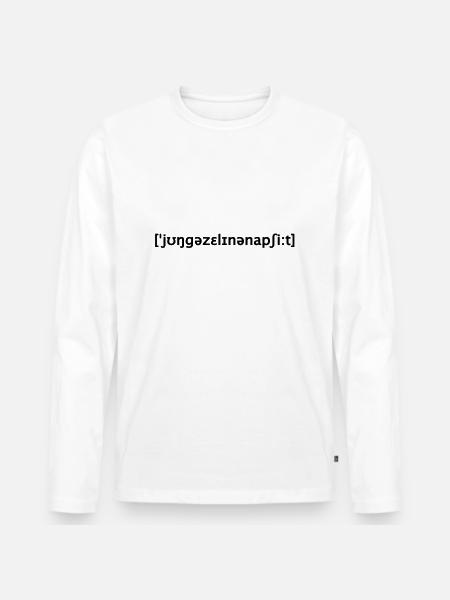 Junggesellinnenabschied Lautschrift - Männer Premium Bio Langarmshirt - Weiß