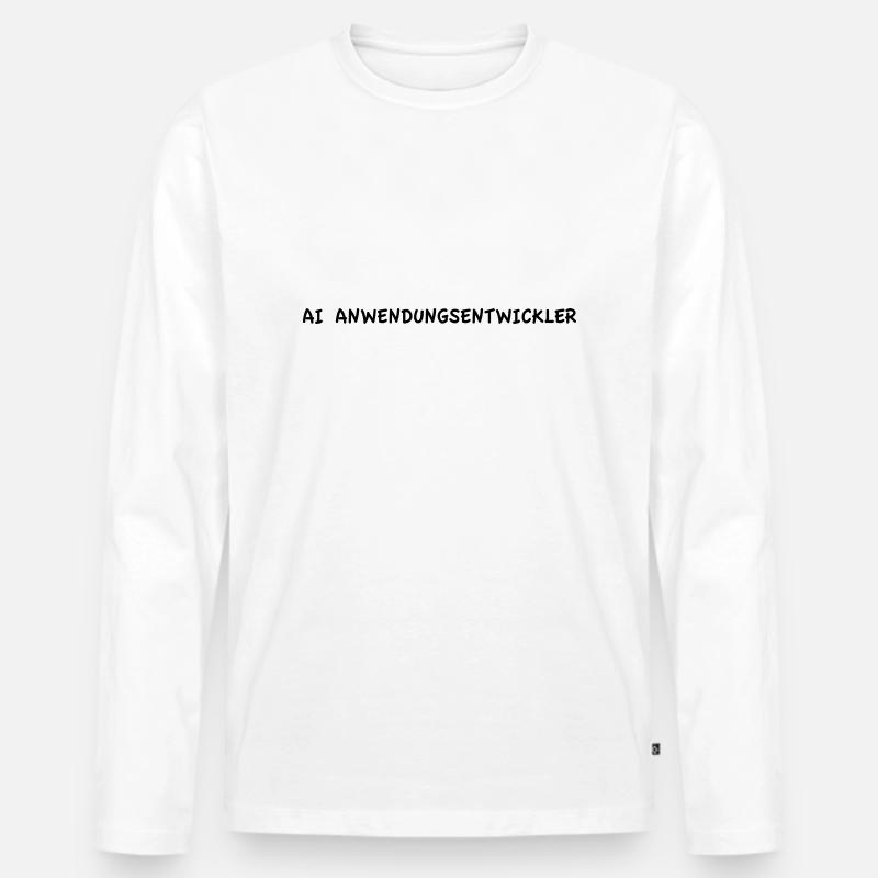 AI Application Developer - Men's Premium Organic Long Sleeve Shirt - white