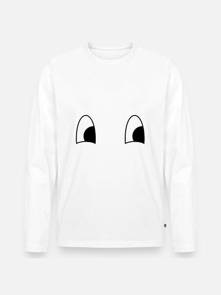 Embarrassed view - Men's Premium Organic Long Sleeve Shirt - white