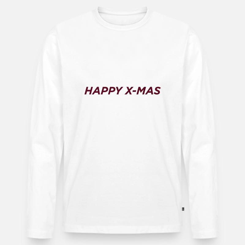 Weihnachten Geschenkidee Geschenk - Männer Premium Bio Langarmshirt - Weiß
