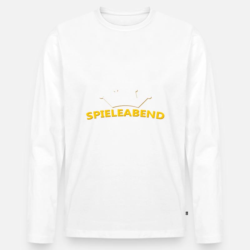 Spieleabend Spruch - Männer Premium Bio Langarmshirt - undefined