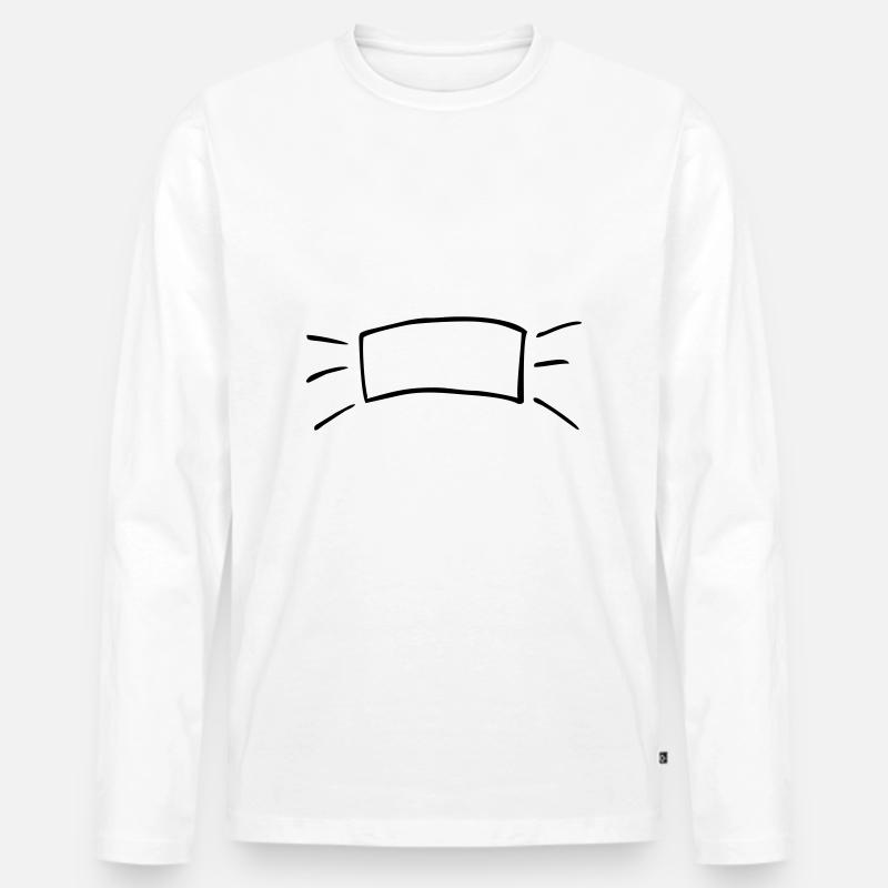 Banner - Männer Premium Bio Langarmshirt - Weiß
