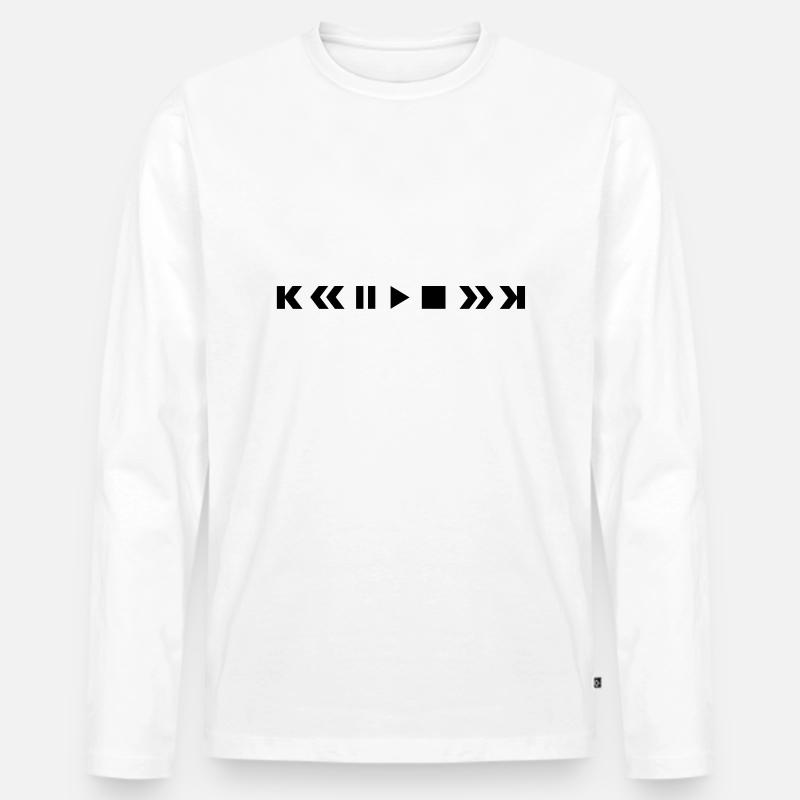 player_f1 - Männer Premium Bio Langarmshirt - Weiß