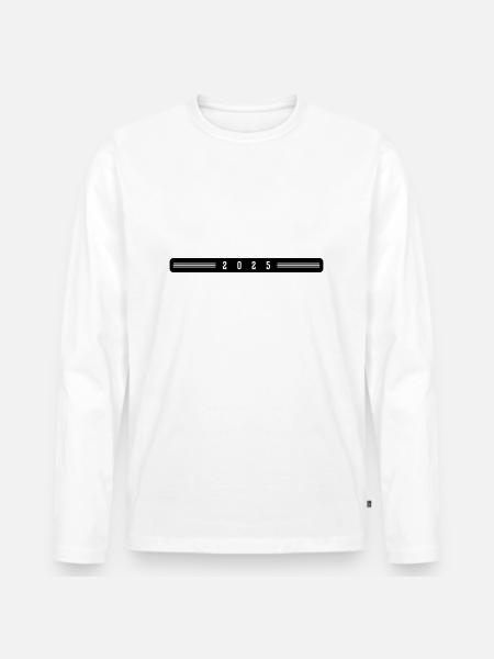 2025 year - Men's Premium Organic Long Sleeve Shirt - white