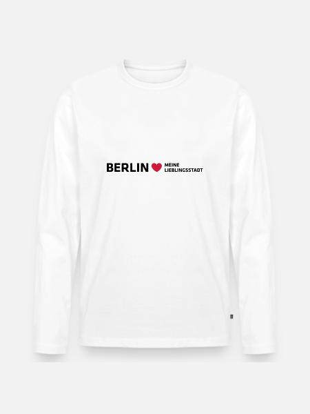 Berlin Ma ville préférée - T-shirt manches longues Premium bio Homme - blanc
