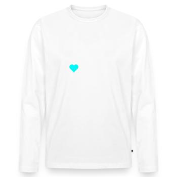 Sicile - T-shirt manches longues Premium bio Homme - blanc - Devant - Nico (187cm)