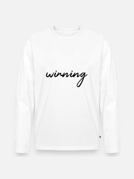 winning - Men's Premium Organic Long Sleeve Shirt - white