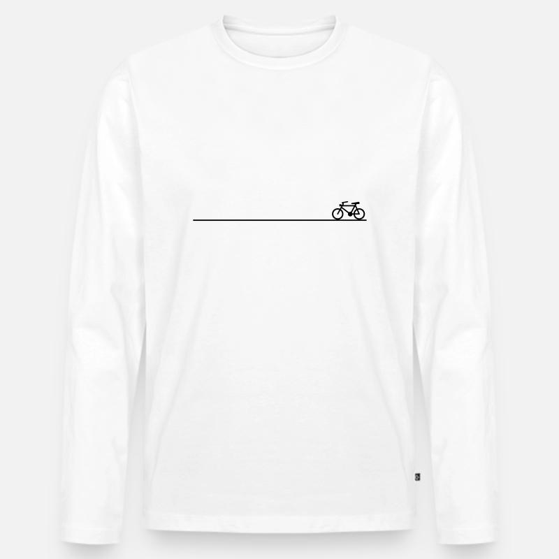 Fahrrad - Männer Premium Bio Langarmshirt - Weiß
