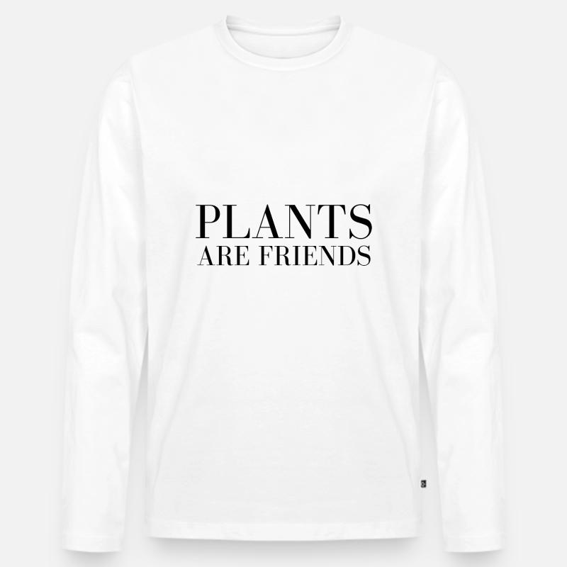 Pflanzen - Männer Premium Bio Langarmshirt - Weiß