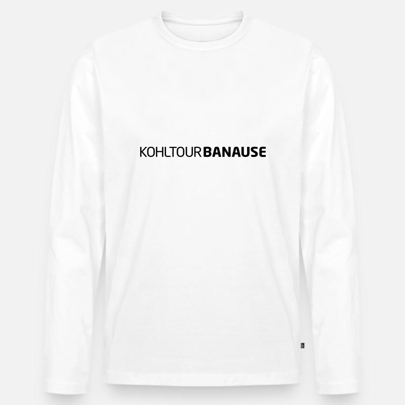 kohltourbanause (1c) - Männer Premium Bio Langarmshirt - Weiß