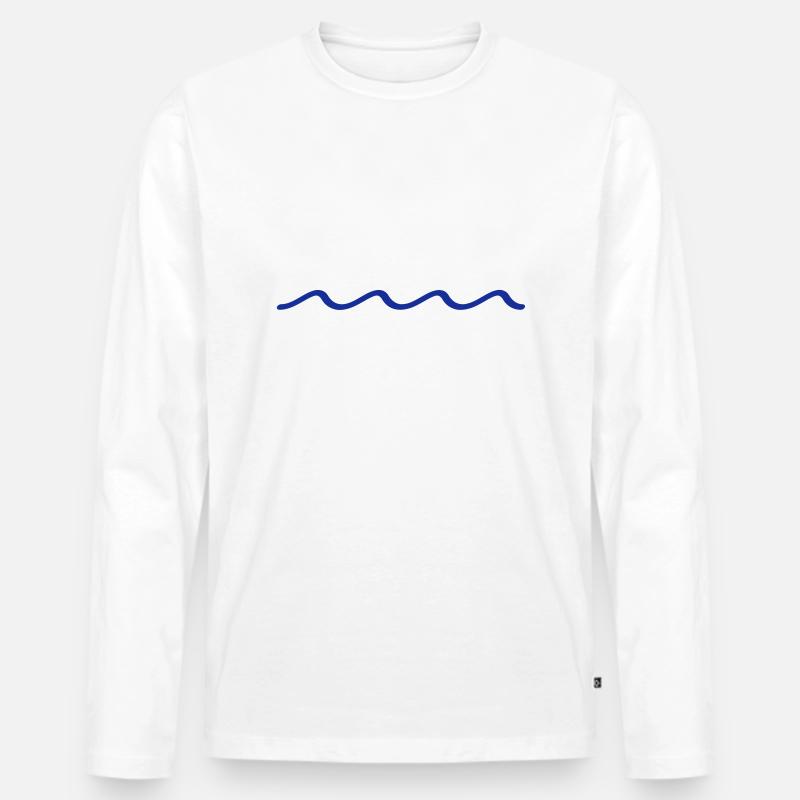 water - Männer Premium Bio Langarmshirt - Weiß