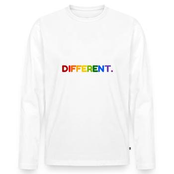 LGBT Rainbow Gay Pride - T-shirt manches longues Premium bio Homme - blanc - Devant - Nico (187cm)