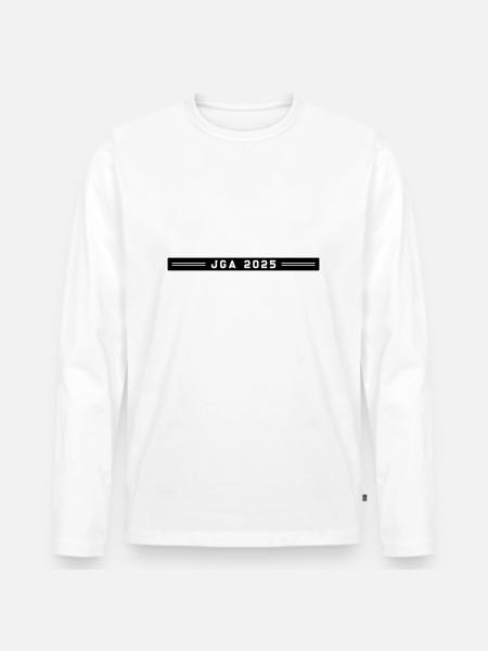 JGA 2025 - Männer Premium Bio Langarmshirt - Weiß