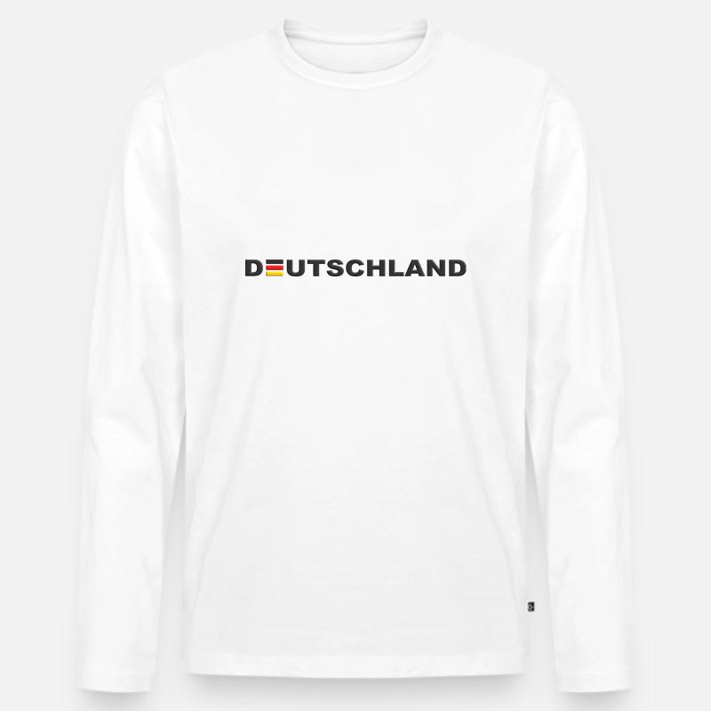 Deutschland - Männer Premium Bio Langarmshirt - Weiß