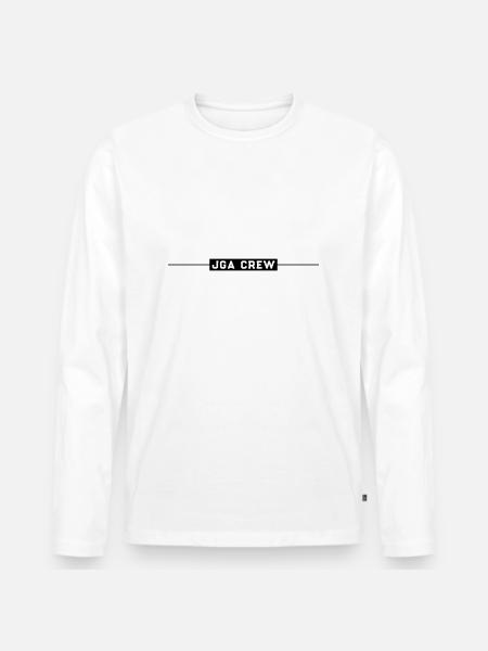 Jga Crew - Männer Premium Bio Langarmshirt - Weiß