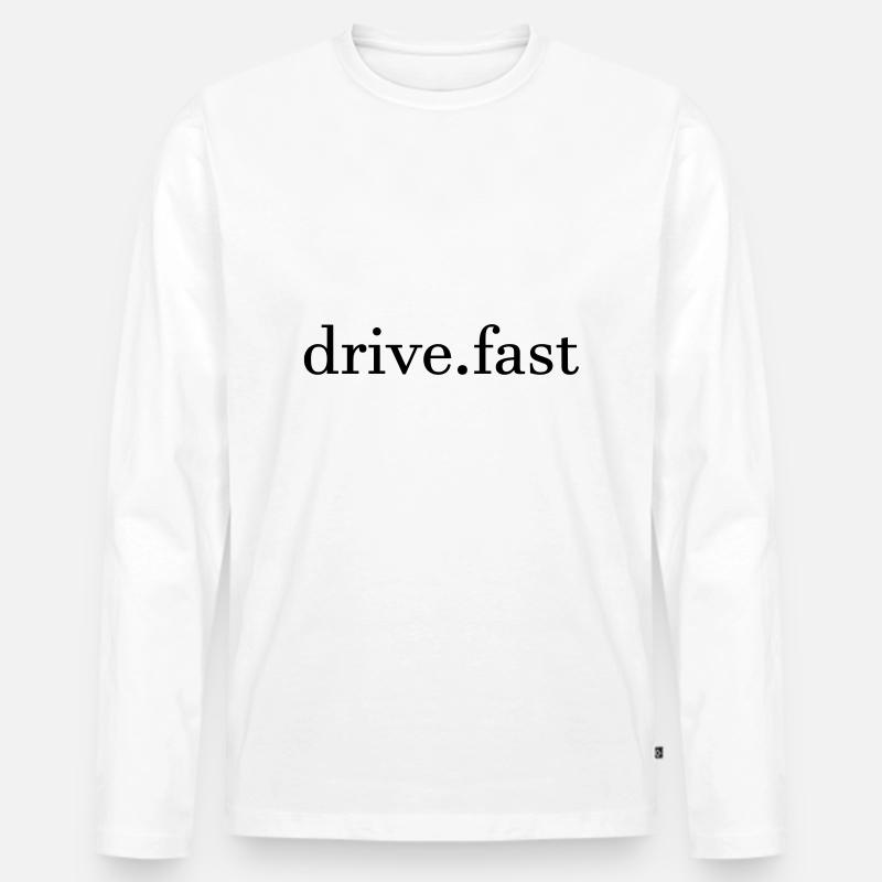 drive.fast - Männer Premium Bio Langarmshirt - Weiß
