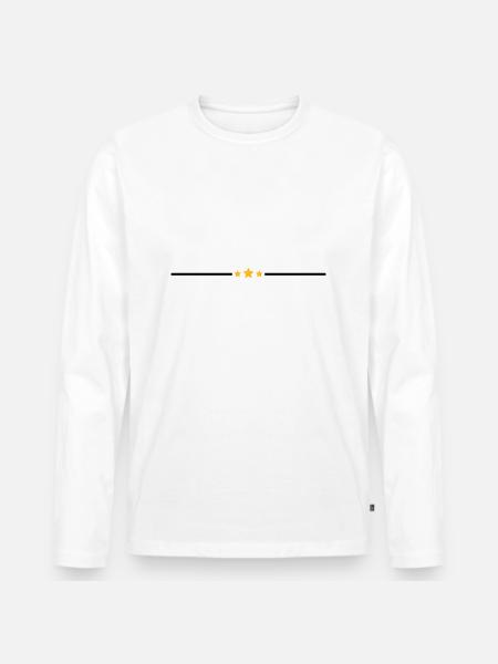 Star line - Men's Premium Organic Long Sleeve Shirt - white