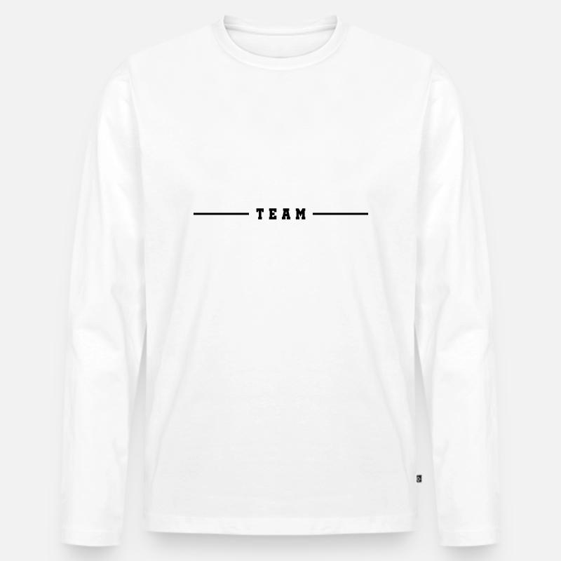 team strich - Männer Premium Bio Langarmshirt - Weiß