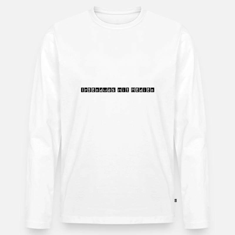 Irgendwas mit Medien - Männer Premium Bio Langarmshirt - Weiß
