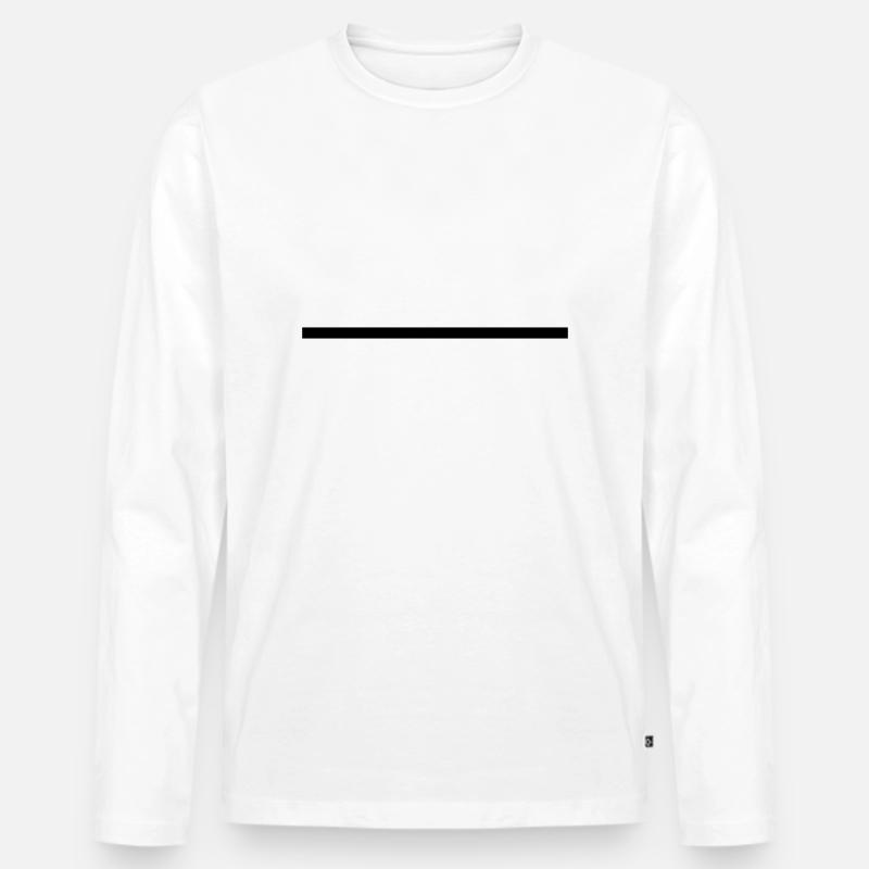 Straight Forward - Männer Premium Bio Langarmshirt - Weiß